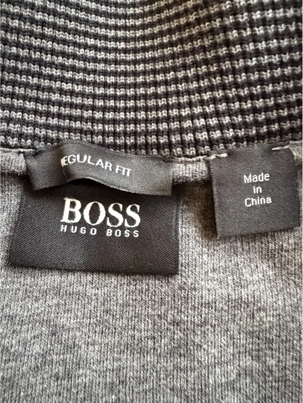 Men's Hugo Boss Sydney 55 Half Zip Pullover Long Sleeve Sweater Medium Dark Gray